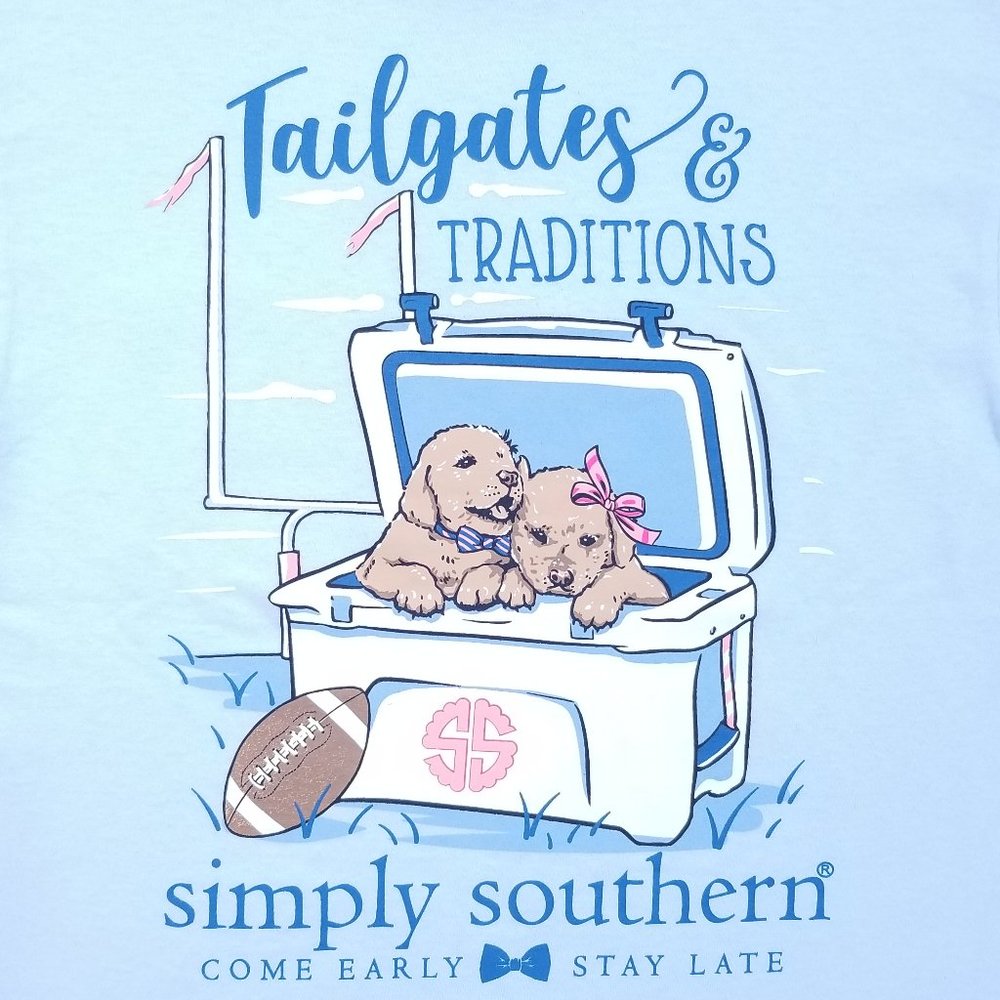 SIMPLY SOUTHERN Football Tailgates & Traditions Puppy Shirt